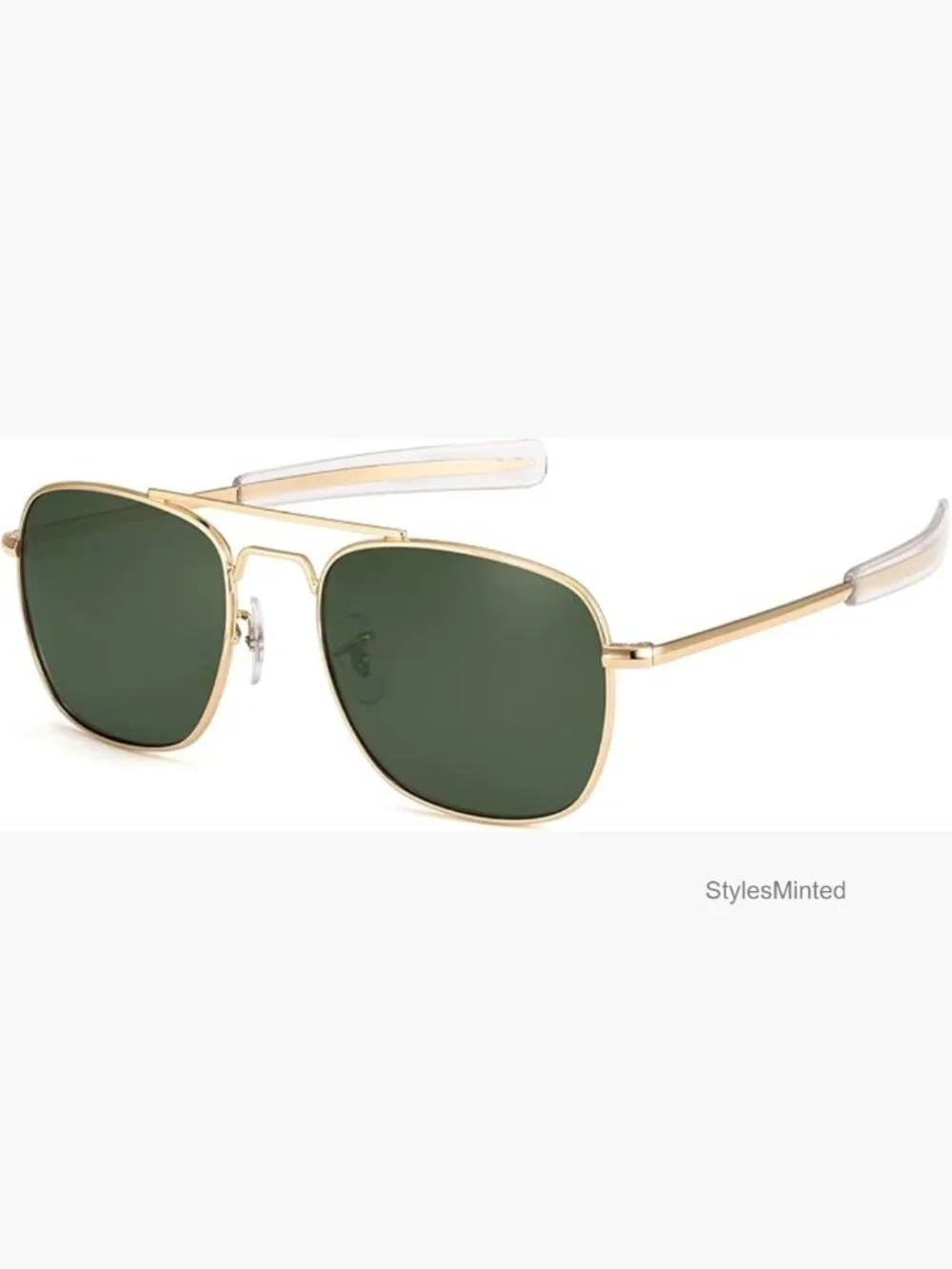 Polarized Aviator Sunglasses Bayonet Temple Men Military Square Pilot Shades